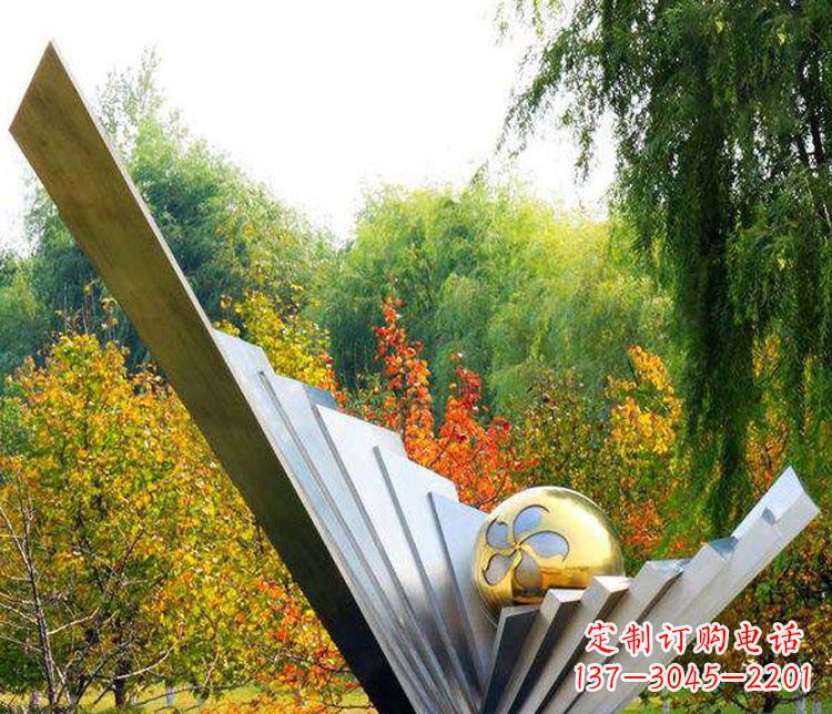 青海不锈钢大型翅膀景观雕塑