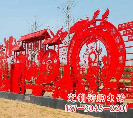 青海不锈钢党旗雕塑——缅怀先烈、继续前进