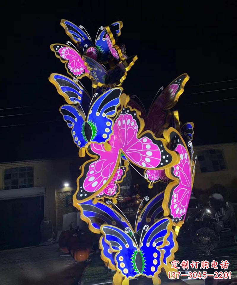 青海不锈钢蝴蝶雕塑彩绘魅力无限