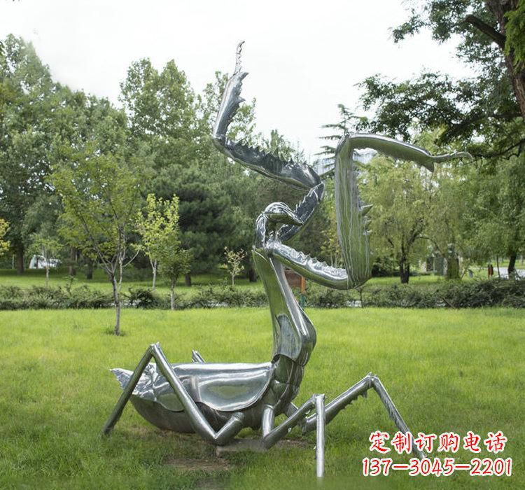 青海不锈钢动物螳螂雕塑