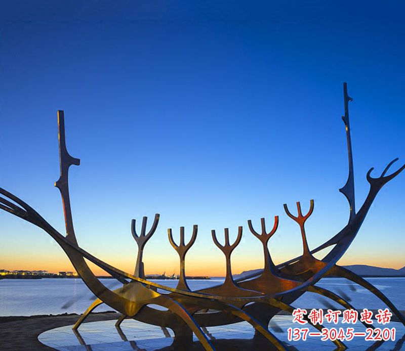 青海帆船雕塑精致的海洋艺术品