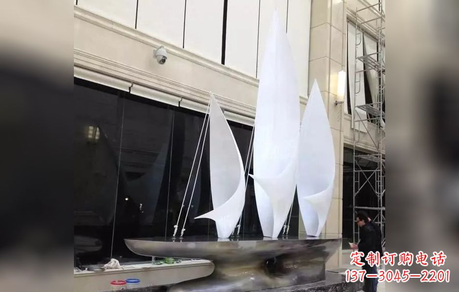 青海不锈钢帆船海洋迷人的雕塑