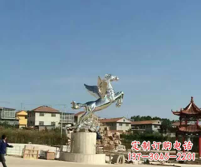 青海不锈钢飞马雕塑象征勇气与美丽