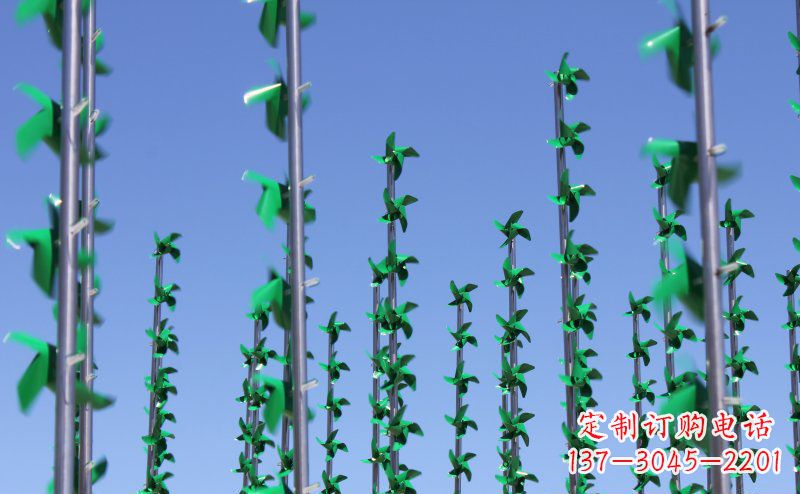 青海不锈钢风车雕塑灵动而又精致