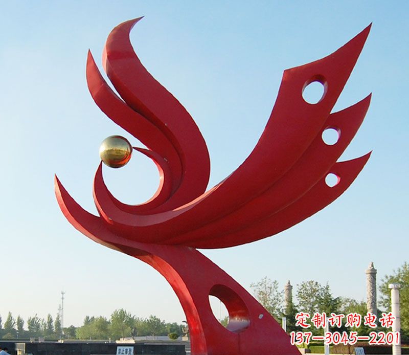 青海不锈钢凤凰雕塑——传承千百年传统文化
