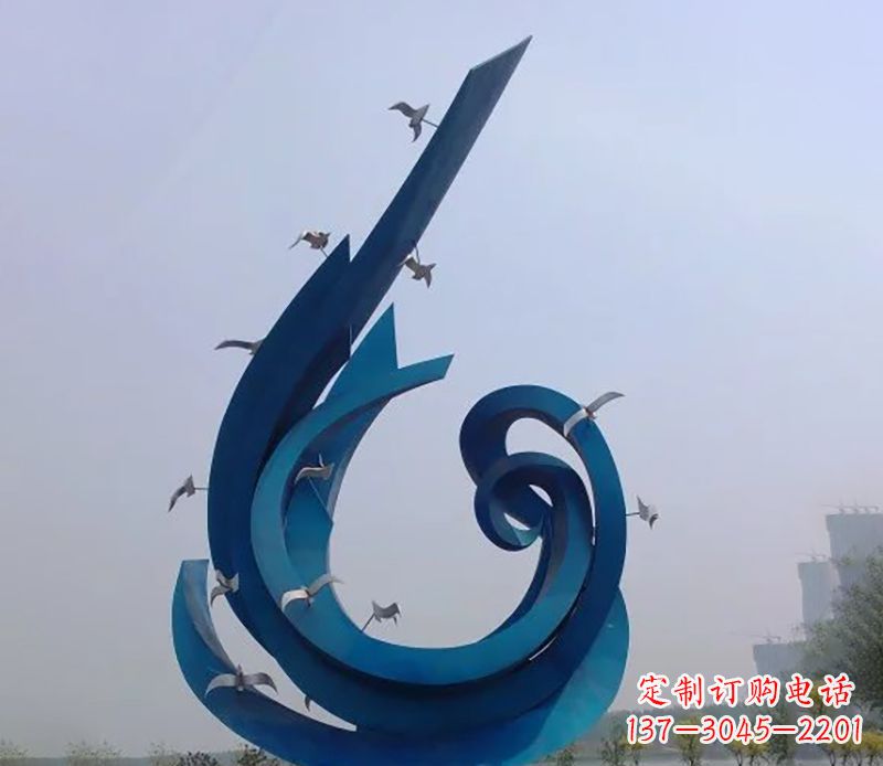 青海不锈钢鸽子雕塑 (2)