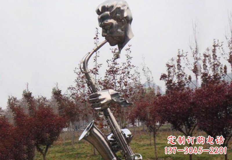青海不锈钢萨克斯雕塑艺术与音乐的结合