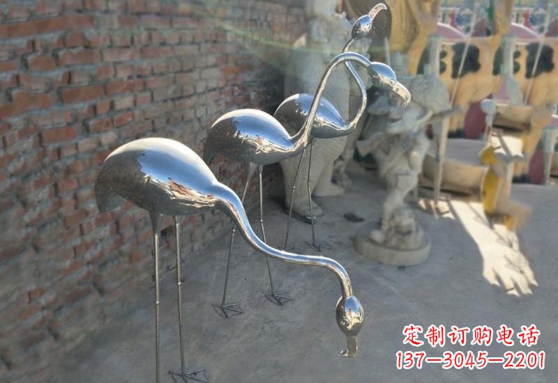 青海不锈钢火烈鸟雕塑灿烂耀眼的艺术之作