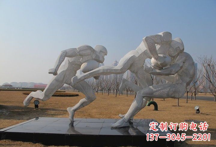 青海不锈钢橄榄球雕塑传承运动精神