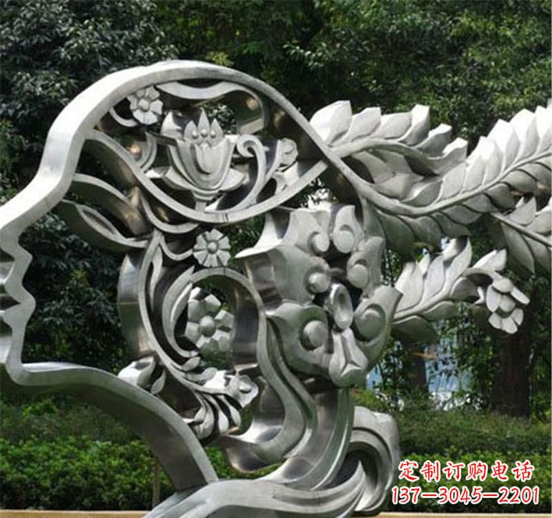 青海不锈钢雕塑美丽的象征