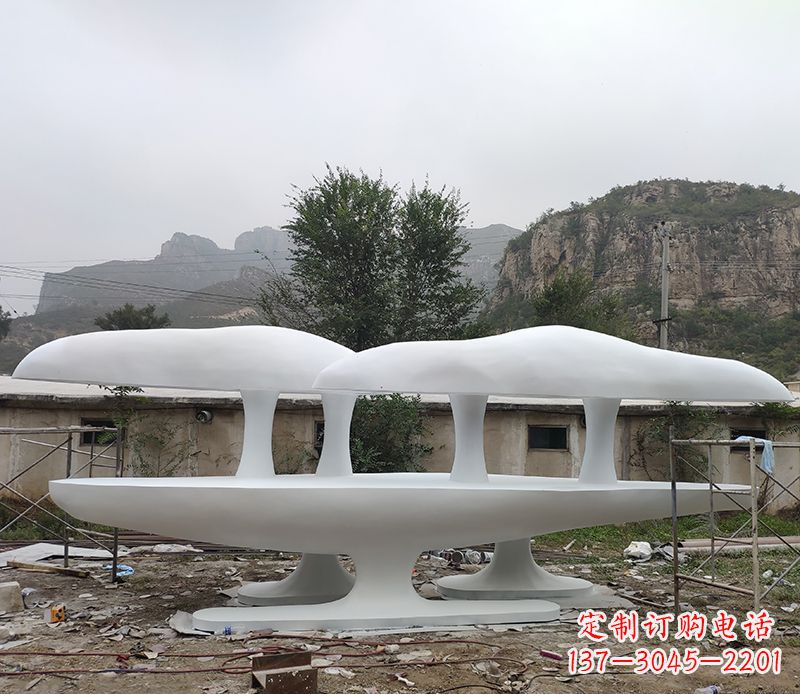 青海不锈钢蘑菇雕塑美丽的景观装置