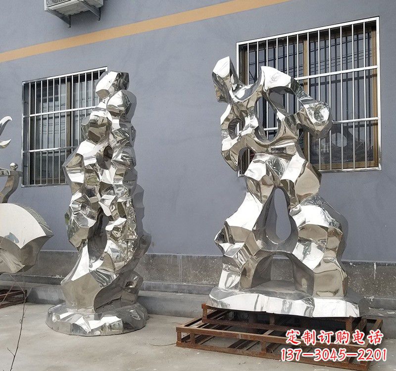 青海不锈钢公园太湖石雕塑