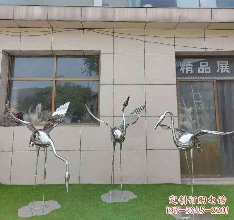 青海不锈钢仙鹤雕塑传承传统文化