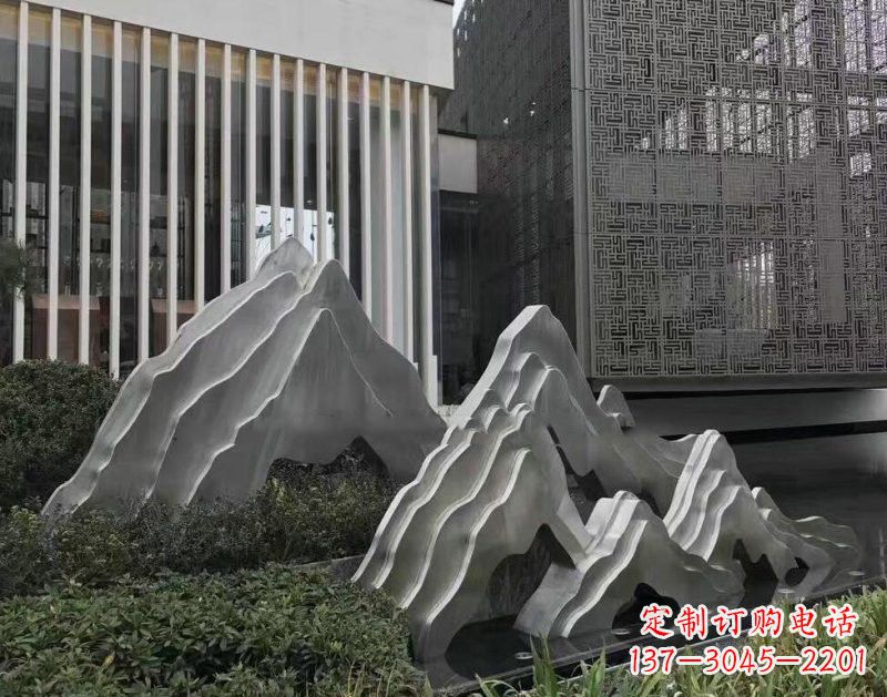 青海不锈钢公园小区精美的假山雕塑