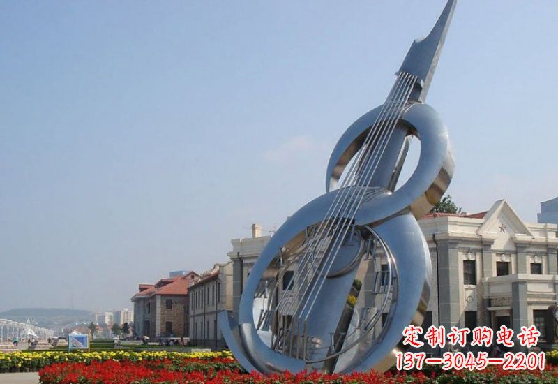 青海不锈钢大提琴雕塑