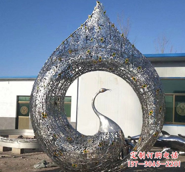 青海优雅的不锈钢孔雀雕塑