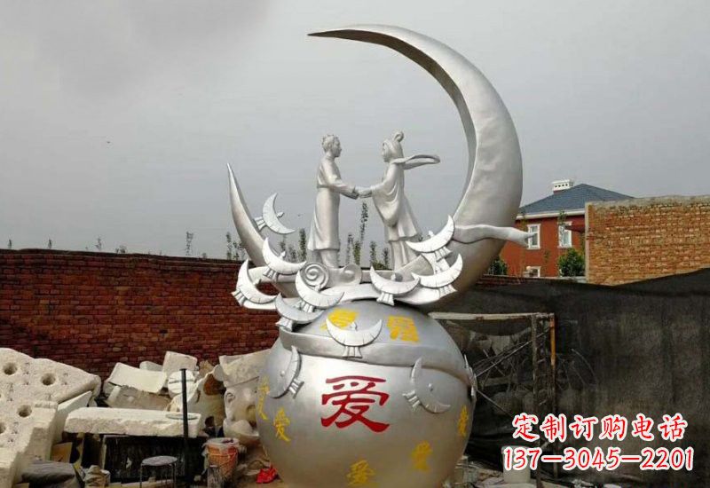 青海不锈钢广场牛郎织女雕塑
