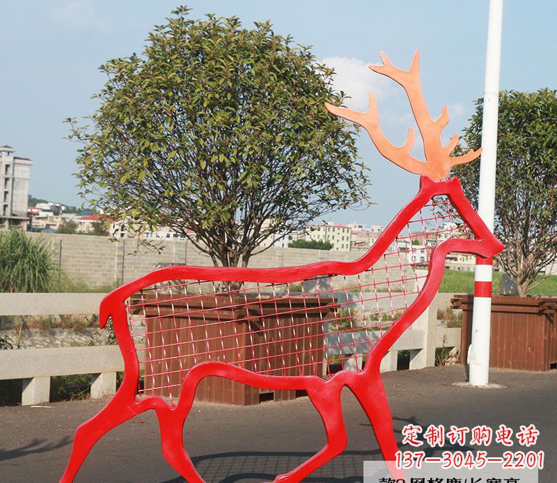 青海不锈钢广场网格动物鹿