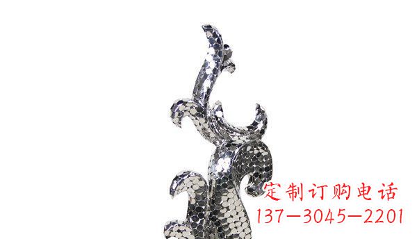 青海不锈钢海豚抽象雕塑