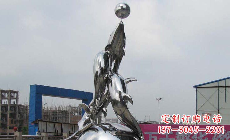 青海不锈钢海豚雕塑海洋之美的象征