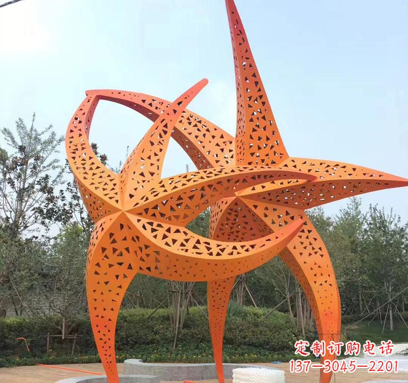 青海不锈钢海星海洋动物雕塑——美丽的海洋艺术