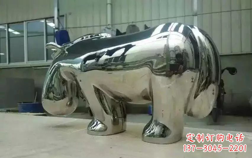 青海不锈钢河马雕塑美观耐用的艺术品