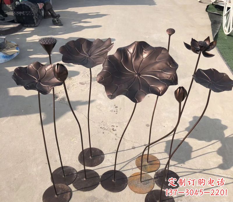青海不锈钢荷花雕塑传承传统文化