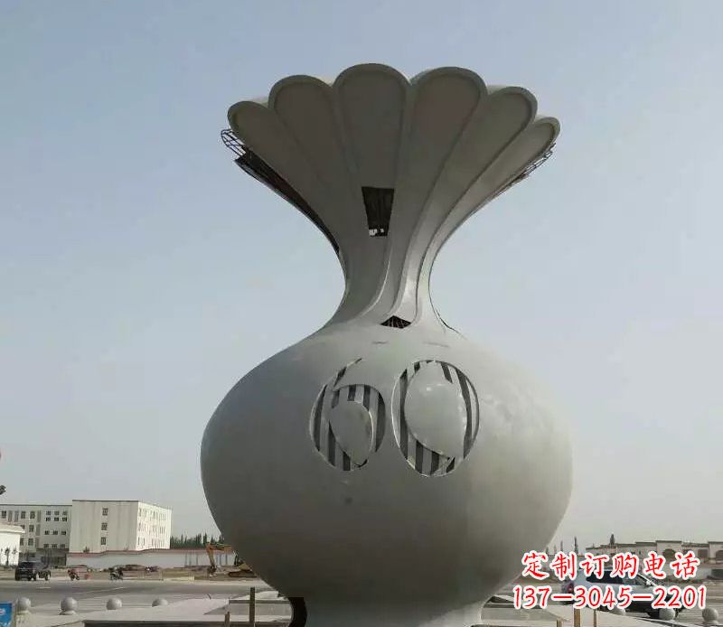 青海不锈钢花篮雕塑
