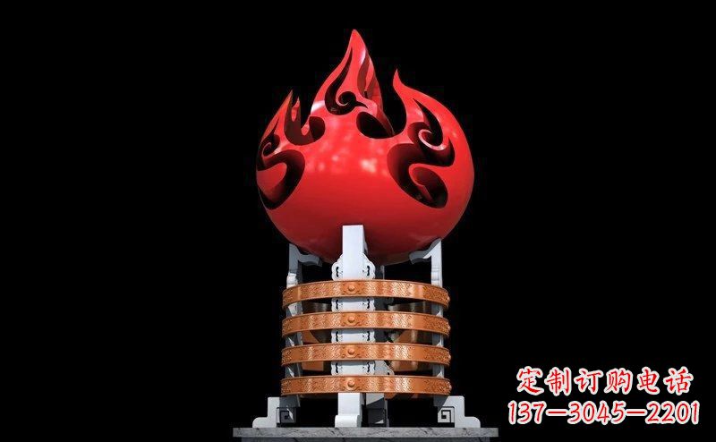 青海不锈钢火炬雕塑传承奋进精神