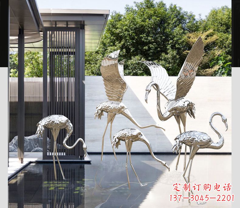 青海不锈钢火烈鸟雕塑雕刻艺术的精粹