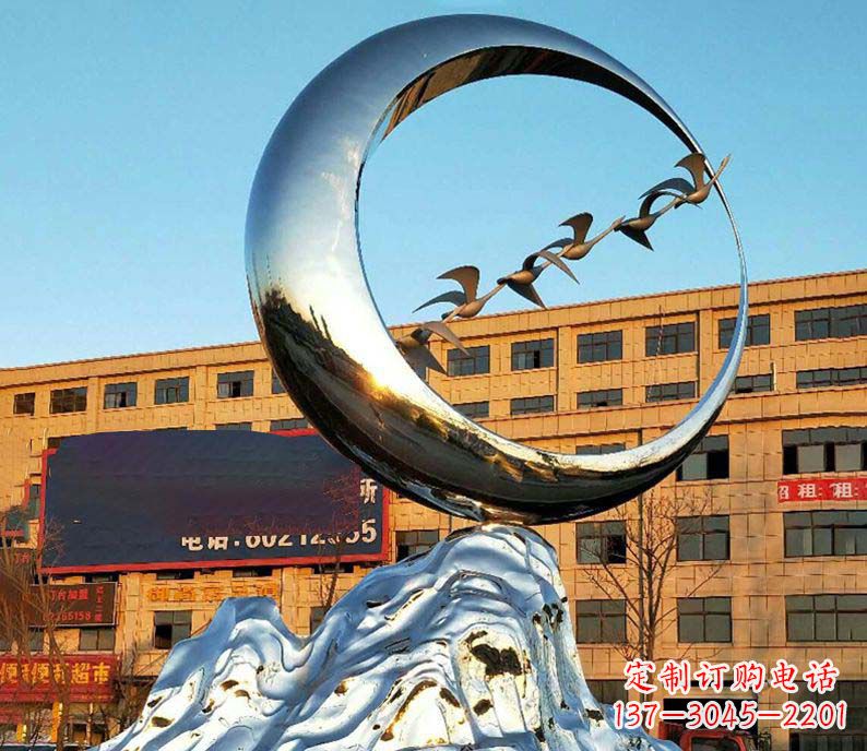 青海雁雕塑不锈钢的艺术精灵