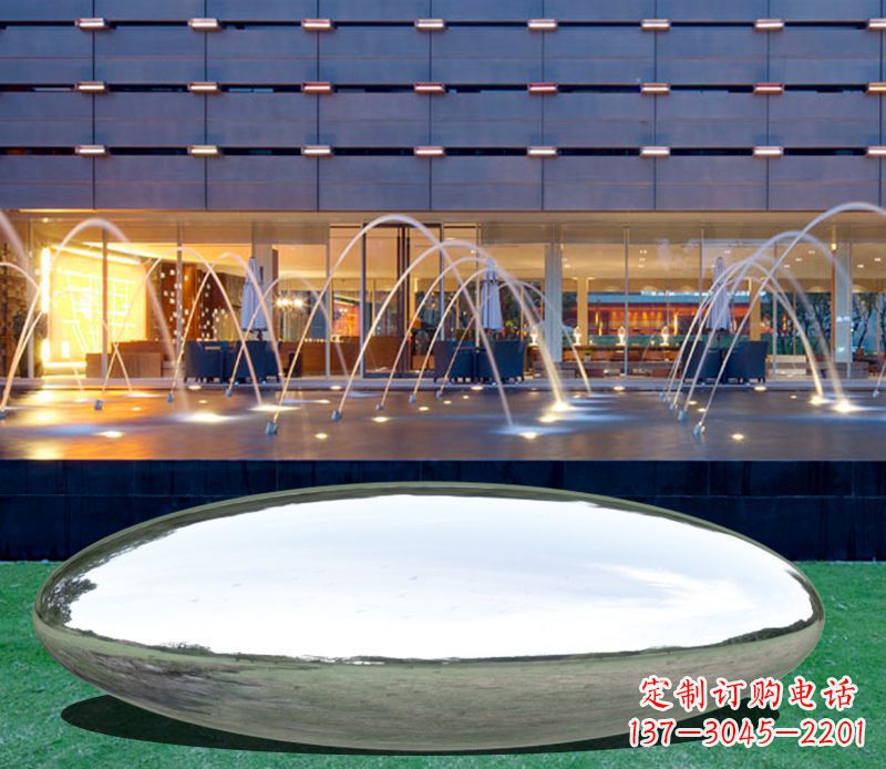 青海不锈钢镜面鹅卵石雕塑