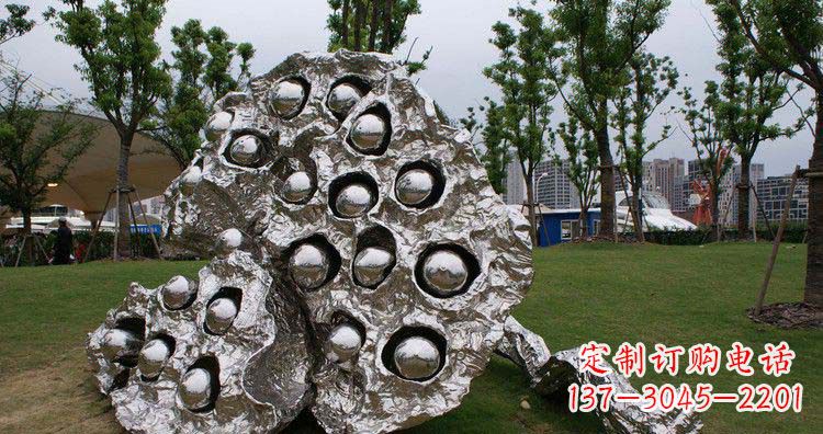 青海不锈钢莲蓬精美雕塑铸就华丽景观