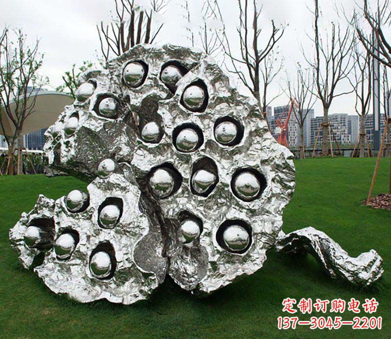 青海不锈钢莲蓬雕塑——精美极致的艺术品