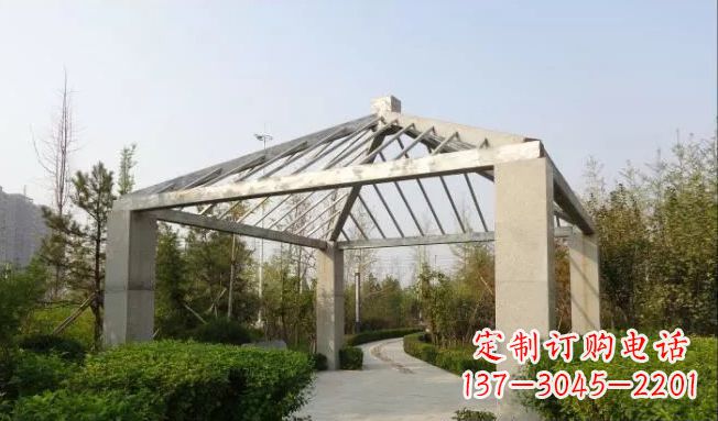 青海不锈钢凉亭雕塑点缀公园景观