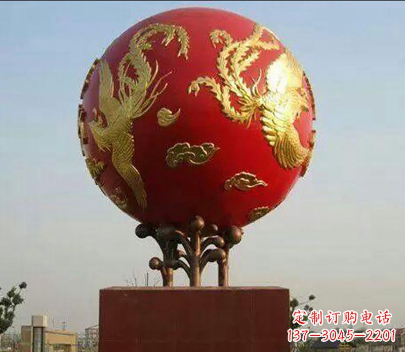 青海不锈钢龙凤呈祥雕塑