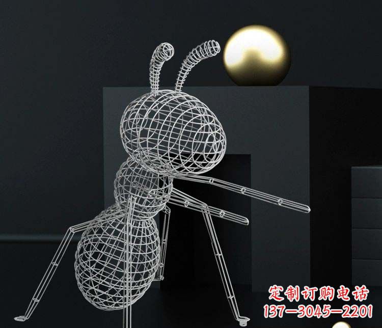 青海不锈钢镂空蚂蚁造型雕塑