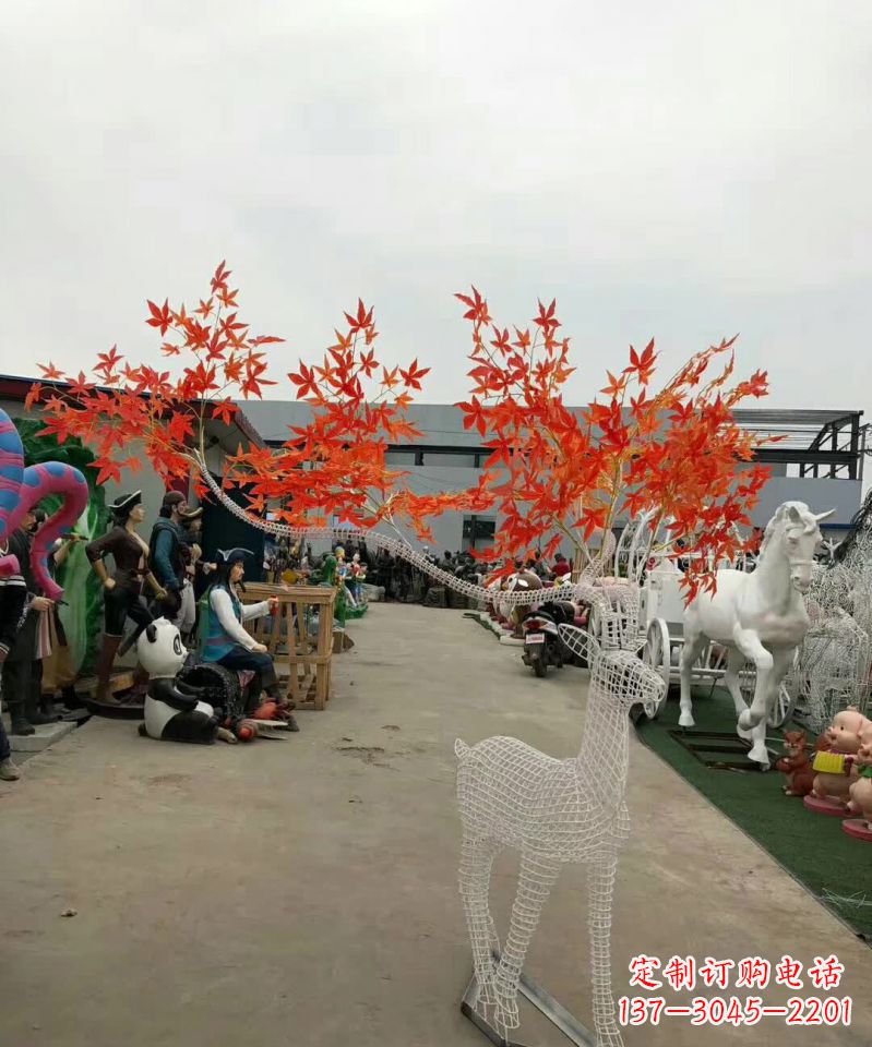 青海不锈钢麋鹿雕塑精美的艺术品
