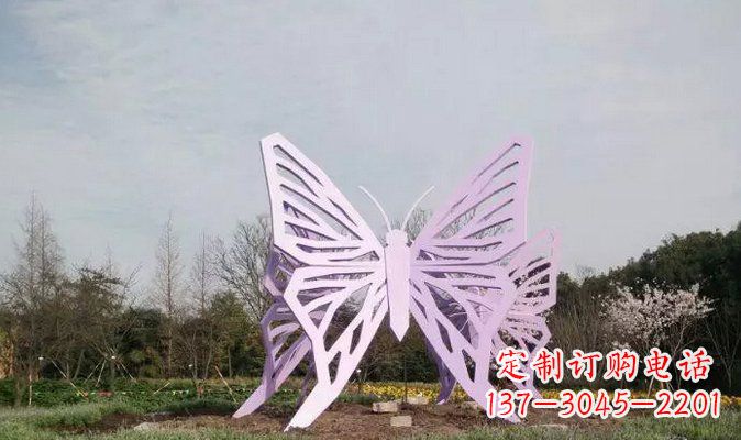 青海不锈钢蝴蝶雕塑美丽的艺术装点