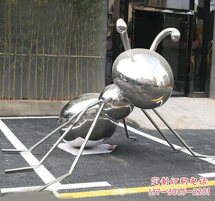 青海不锈钢蚂蚁动物雕塑