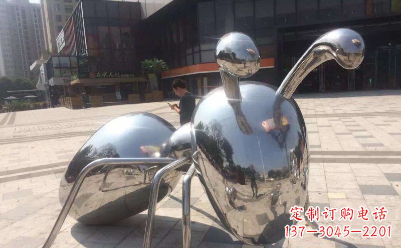 青海不锈钢蚂蚁景观雕塑