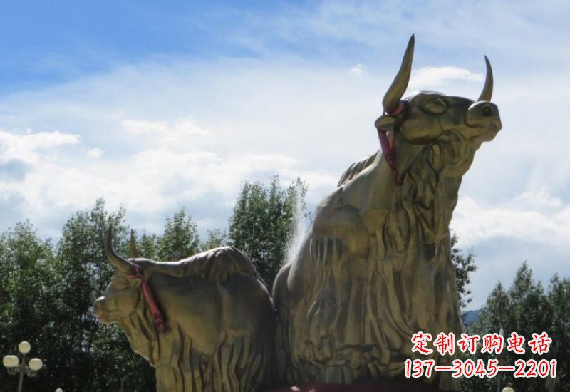 青海不锈钢牦牛雕塑一种传统文化的精美传承