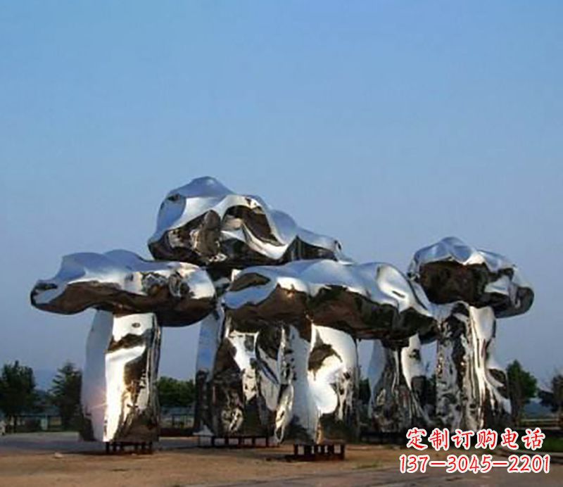 青海不锈钢蘑菇广场雕塑