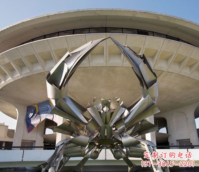 青海不锈钢螃蟹雕塑户外
