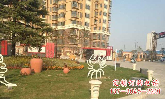 青海不锈钢螃蟹动物雕塑