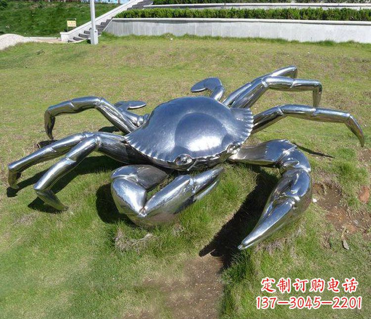 青海不锈钢螃蟹公园景观雕塑