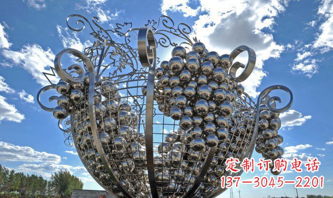 青海不锈钢葡萄雕塑精致美观、经久耐用