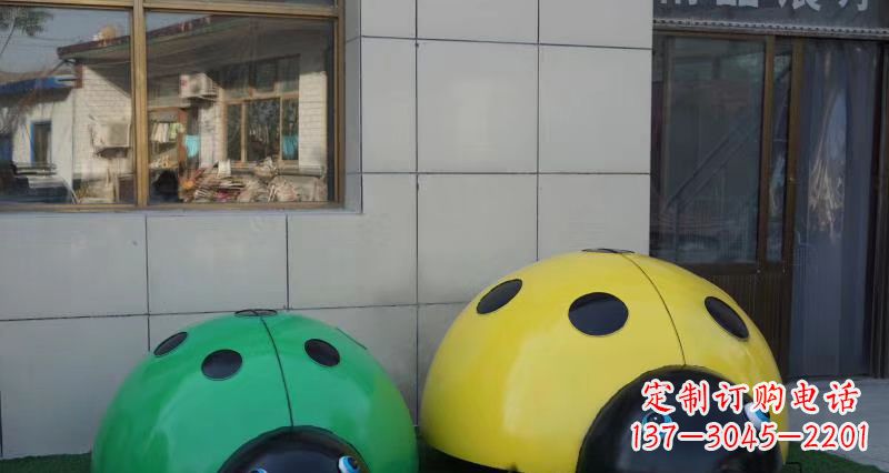 青海不锈钢七星瓢虫雕塑公园动物雕塑