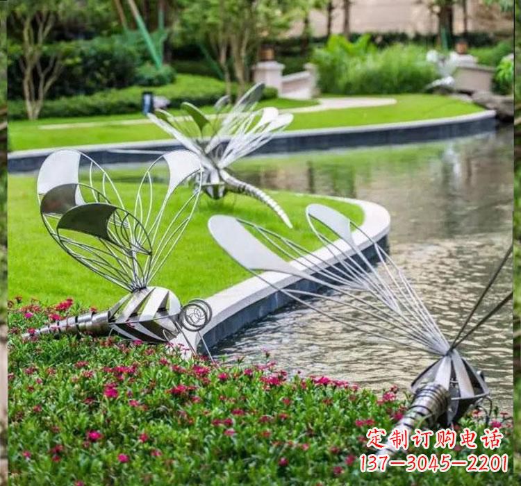 青海不锈钢蜻蜓一件完美的动物雕塑
