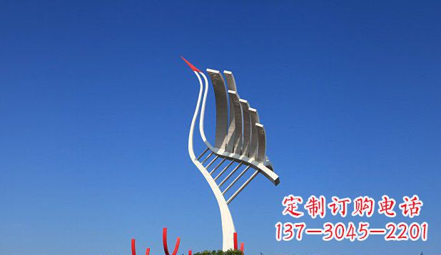 青海不锈钢天鹅丹顶鹤仙鹤雕塑